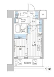 パークアクシス東陽町レジデンス 716 間取り図