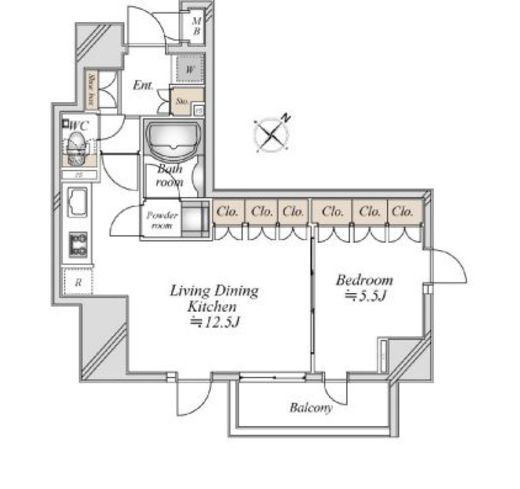 La Douceur巣鴨 (ラドゥセール巣鴨) 709 間取り図