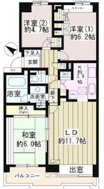 パーク・ハイム用賀南 7階 間取り図