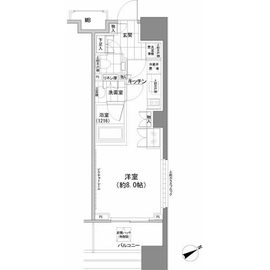 パークハビオ西新宿 701 間取り図