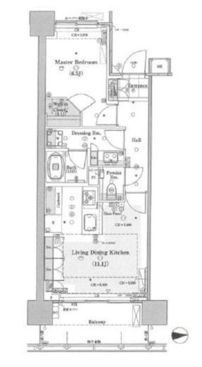 パークホームズ南麻布ザレジデンス 6階 間取り図