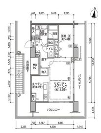 東雲キャナルコートCODAN 17-1309 間取り図