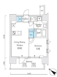 Louis Court Kitashinagawa (ルイコート北品川) 1302 間取り図