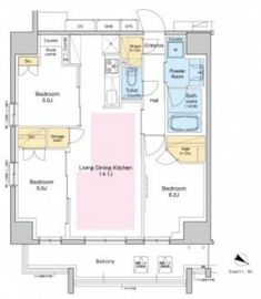 プラウドフラット両国サウス 416 間取り図