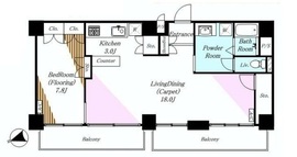 虎ノ門ガーデン 9階 間取り図