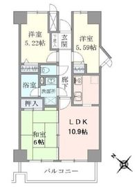 サンリヴァ隅田 805 間取り図