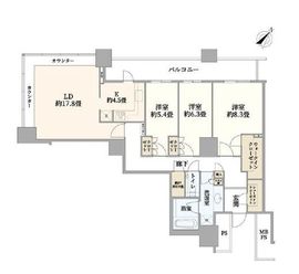 ザ・東京タワーズ シータワー 6階 間取り図