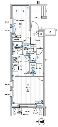 プレミアムキューブ大岡山DEUX 2階 間取り図
