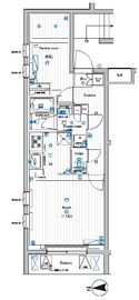プレミアムキューブ大岡山DEUX 2階 間取り図
