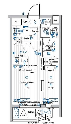 プレミアムキューブ大岡山DEUX 4階 間取り図
