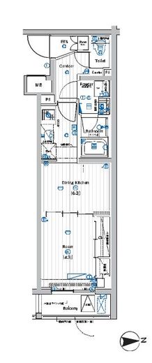プレミアムキューブ大岡山DEUX 3階 間取り図