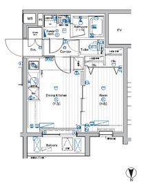 プレミアムキューブ大岡山DEUX 2階 間取り図