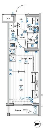 プレミアムキューブ大岡山DEUX 2階 間取り図