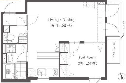 スタールト元代々木 201 間取り図