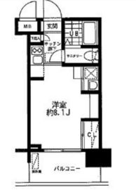 レジディア大森東 508 間取り図