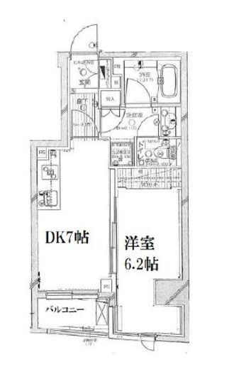 デュオスカーラ神楽坂タワー 7階 間取り図