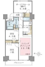ブリリアイスト東雲キャナルコート 1309 間取り図