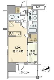 ルフォン上野公園ザ・レジデンス 10階 間取り図