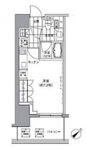 パークハビオ渋谷 210 間取り図
