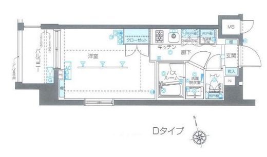 ZOOM品川南 4階 間取り図