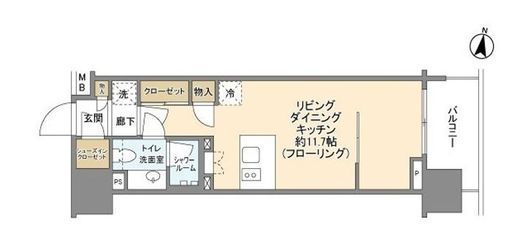 クレヴィア両国国技館通り 3階 間取り図