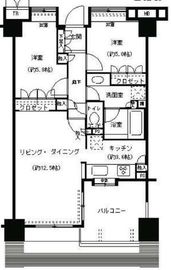 シャリエ神楽坂 12階 間取り図