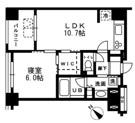 レジディア日本橋浜町 1004 間取り図