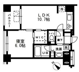 レジディア日本橋浜町 1004 間取り図