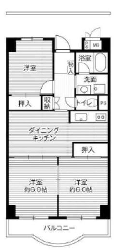 ビレッジハウス芝浦タワー 1-611 間取り図