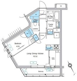 プレディアコート代々木上原 204 間取り図