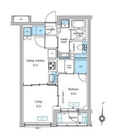 プレディアコート代々木上原 307 間取り図