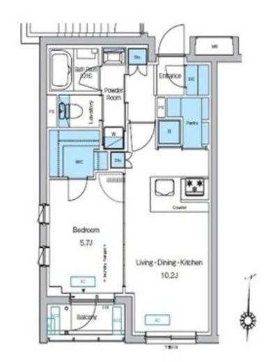 プレディアコート代々木上原 308 間取り図