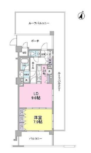 ソアラノーム碑文谷 410 間取り図