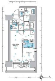 ルフォンプログレ浅草入谷 403 間取り図