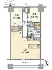 プレシス東京湊ザレジデンス 2階 間取り図