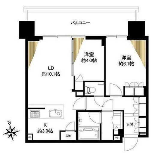 シティタワーズ東京ベイ 5階 間取り図