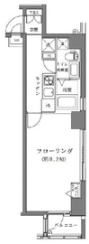 ライジングプレイス月島 7階 間取り図