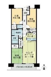 ライオンズステージ大島イーストアクエア 3階 間取り図