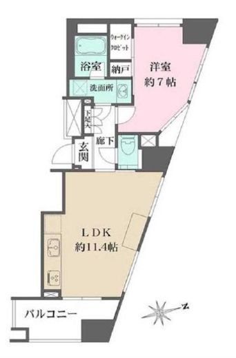 パークハウス駒込アーバンス 11階 間取り図