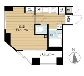 ガラ・シティ京橋 2階 間取り図