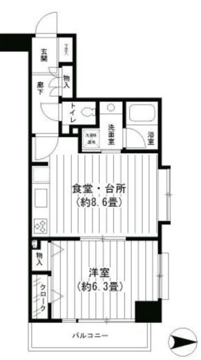 パークヒルズ武蔵小杉 203 間取り図