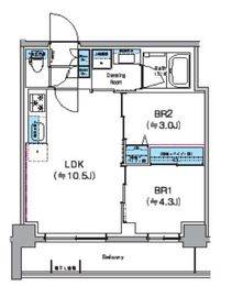 クレヴィアリグゼ西巣鴨 602 間取り図