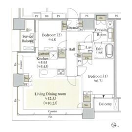 目黒MARCレジデンスタワー 2006 間取り図