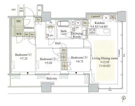 目黒MARCレジデンスタワー 1903 間取り図