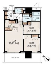 ブランズタワー豊洲 41階 間取り図