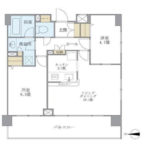 プレミアコンフォート高井戸 404 間取り図