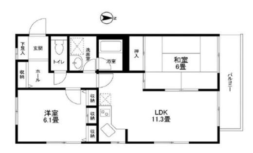 レコシティ・グランデ 5階 間取り図