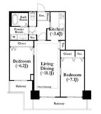 河田町ガーデン 1-303 間取り図