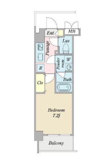 パークサイド早稲田 505 間取り図