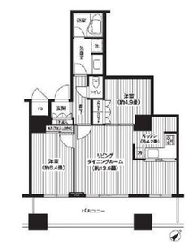 エアライズタワー 8階 間取り図